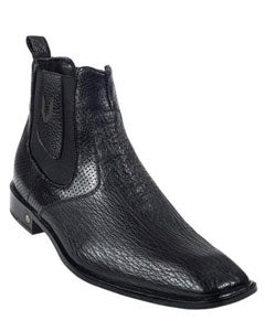 De los hombres Auténtico Negro Tiburón Bota Tobillo Vestir Estilo - botas vaqueras para hombre SKU*KA5579
