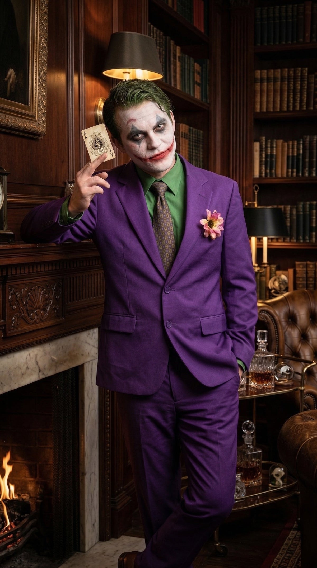 Men’s Purple Joker Blazer Dark Knight Inspired Jacket – Classic Villain Style Party Blazer, Halloween Costume Suit Jacket, Stylish Themed Wear