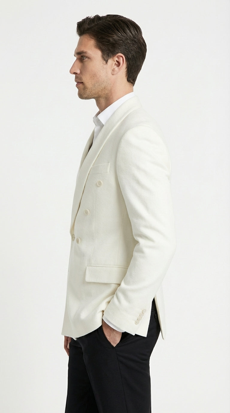 Mens Ivory Dinner Jacket Blazer – Elegant Ivory Cream Off White Formal Blazer Wedding Tuxedo Jacket Evening Wear