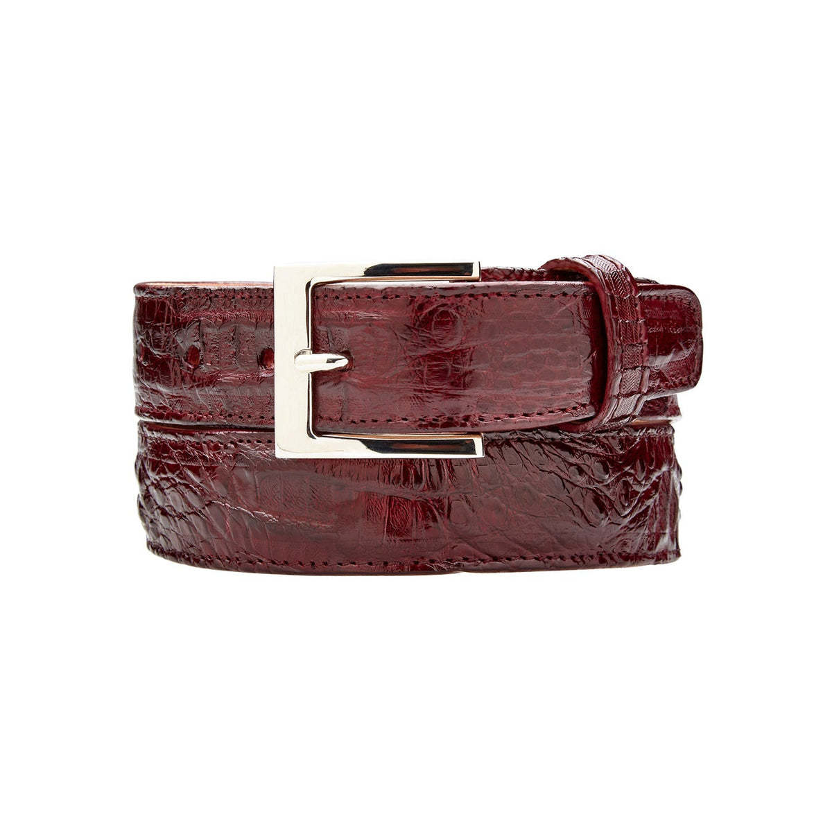 Belvedere Caiman Belt- Burgundy