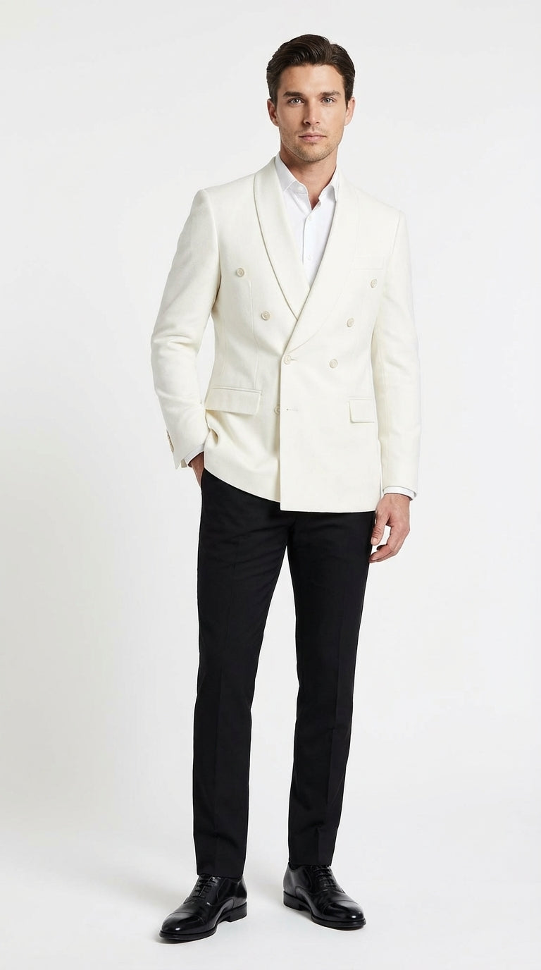 Mens Ivory Dinner Jacket Blazer – Elegant Ivory Cream Off White Formal Blazer Wedding Tuxedo Jacket Evening Wear