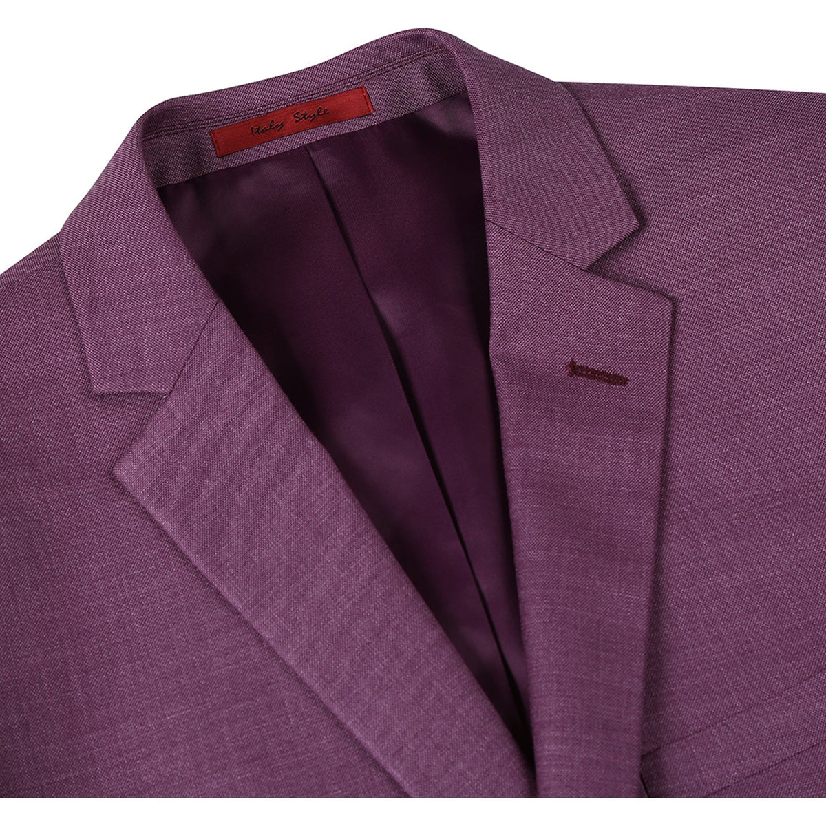 293-16 Men's Slim Fit Notch Lapels Berry Solid Suits