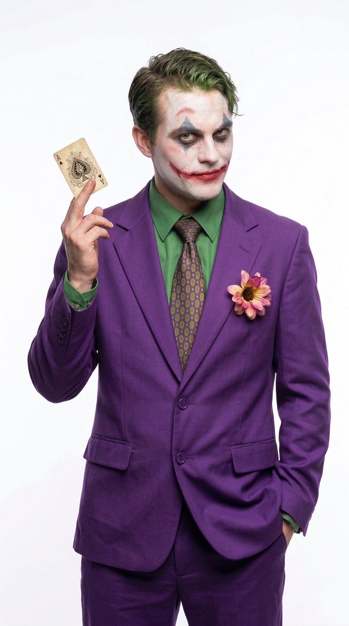 Men’s Purple Joker Blazer Dark Knight Inspired Jacket – Classic Villain Style Party Blazer, Halloween Costume Suit Jacket, Stylish Themed Wear