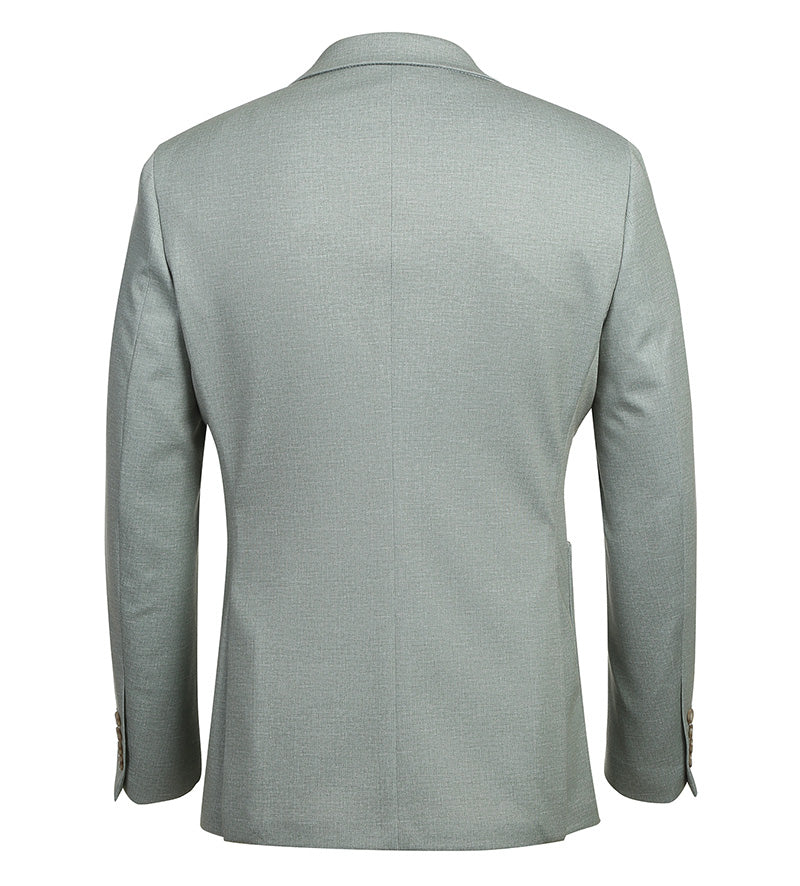 Half Canvas Slim Fit Blazer in Light Sage Gray