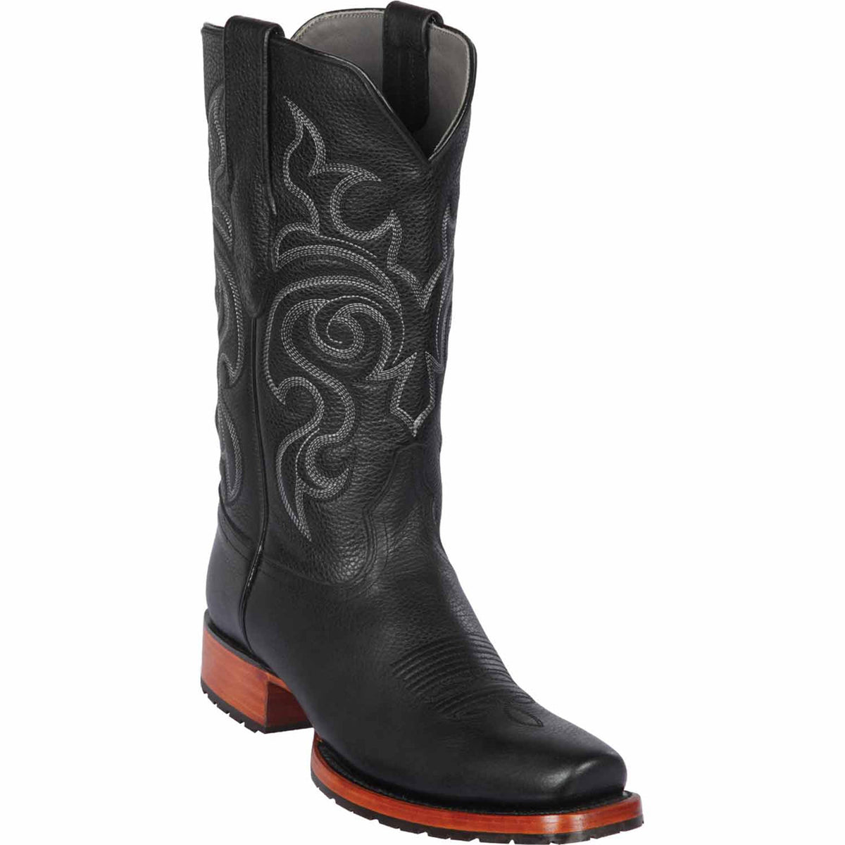 Black Square Toe Cowboy Boots