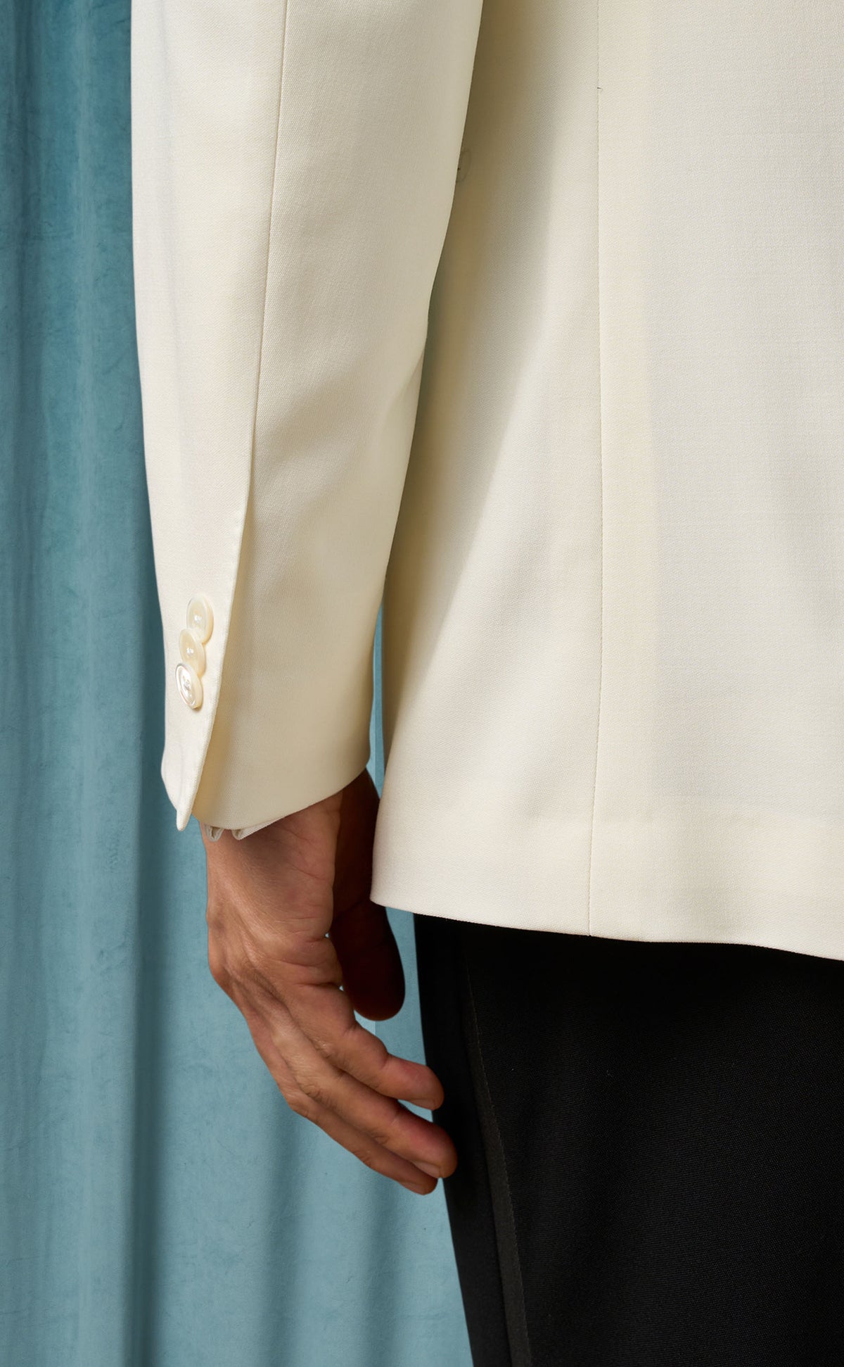 Men’s Ivory Dinner Jacket, Cream Off White Double Breasted Shawl Collar Wedding Tuxedo Blazer