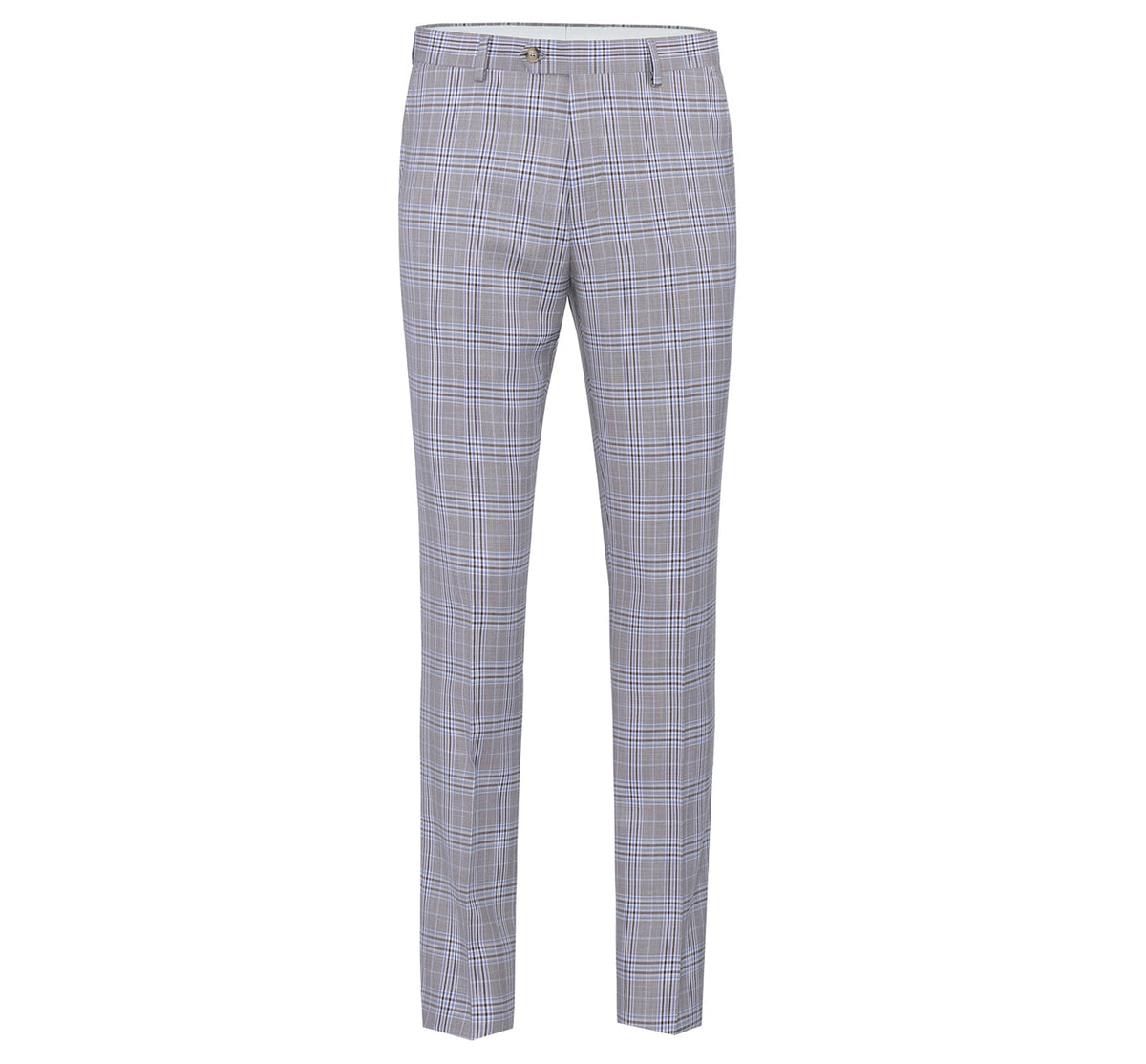 292-7 Men's Slim Fit 2-Piece Single Breasted Check Dress Suit