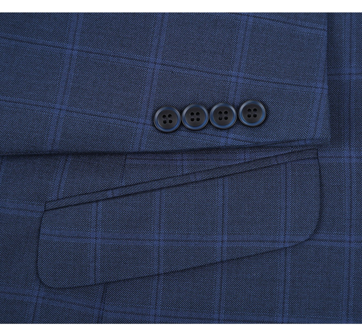 292-6 Men's Slim Fit 2-Piece Single Breasted Check Dress Suit