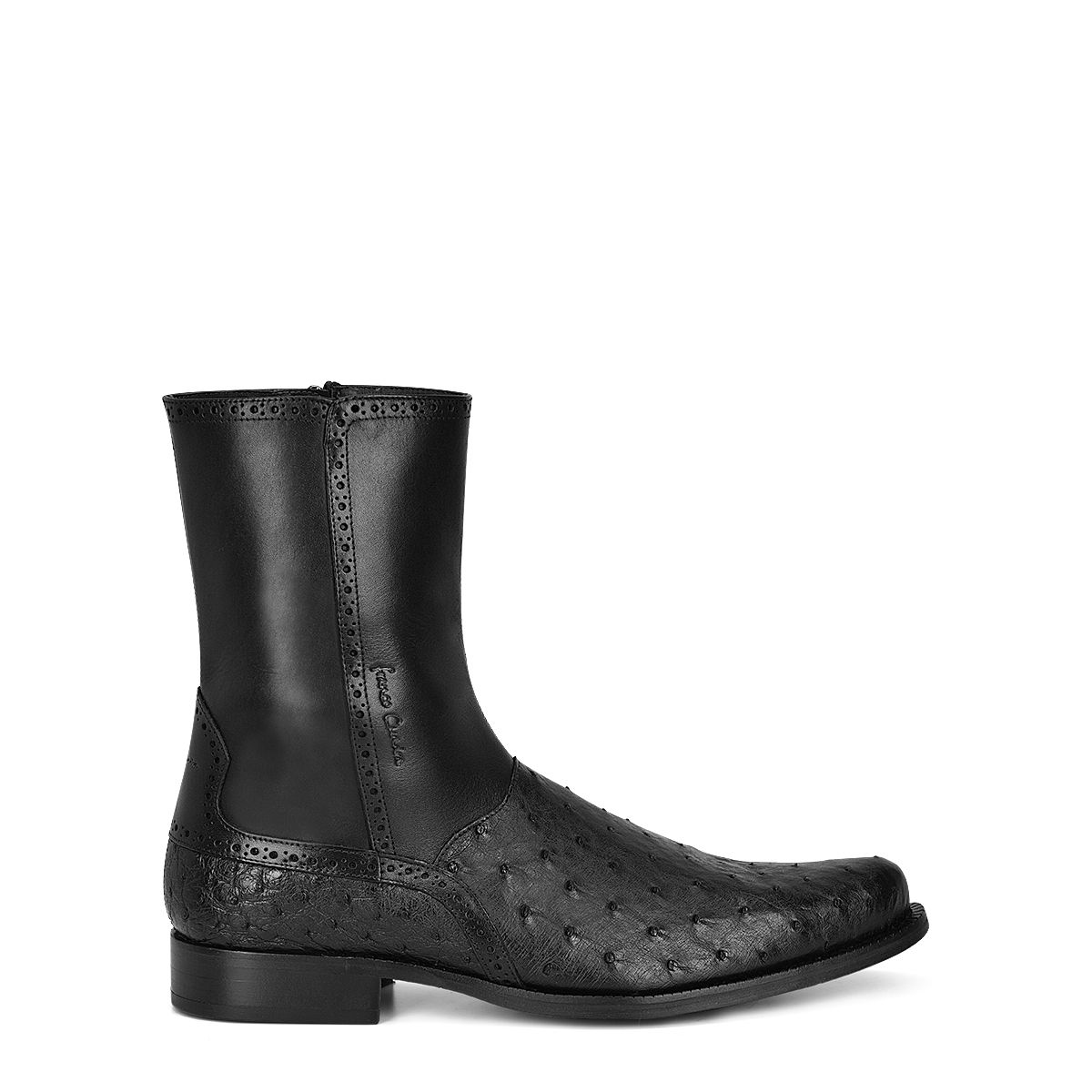 Los Altos Brand Men's Ostrich Short Dress Boots
