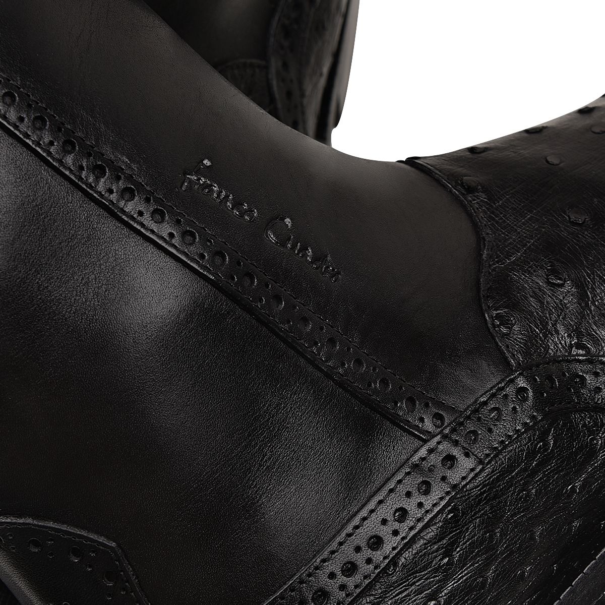 Los Altos Brand Men's Ostrich Short Dress Boots