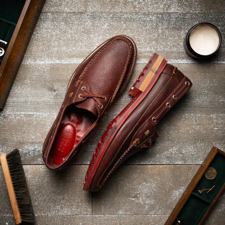 Marco Di Milano Amalfi Wine Premium Calf Leather Boat Shoes