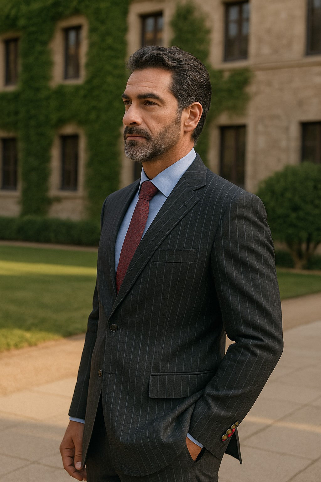 Black Pinstripe Bold Bold Chalk Stripe Pinstripe Suit