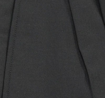 Washable Wool Blend Pleated Black Pants