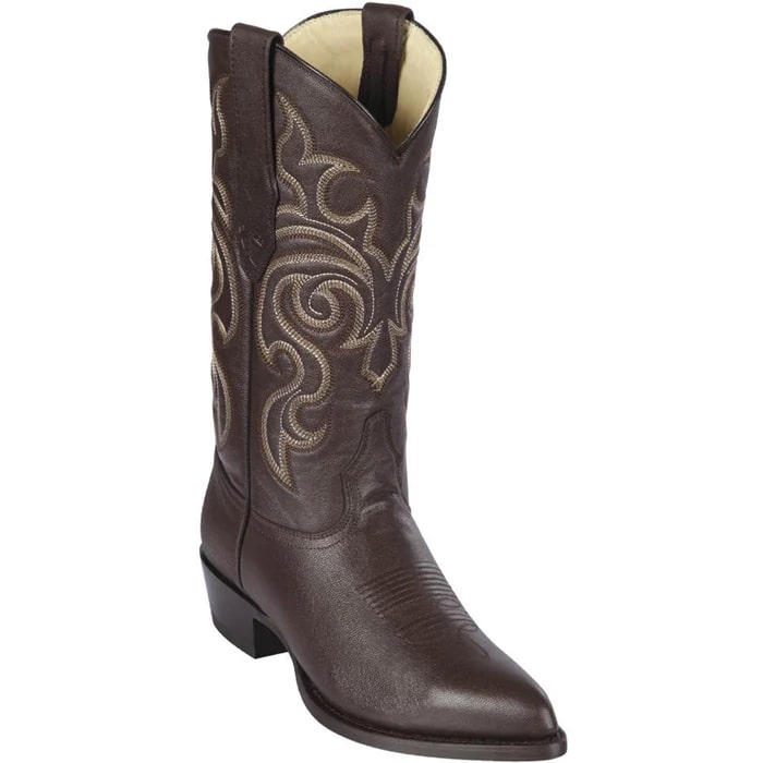 J Toe Cowboy Boots - J Toe Western Boots - Los Altos Boots - Mens Dress Cowboy Boot - Low Priced Brown Cowboy Boots J-Toe- in Brown