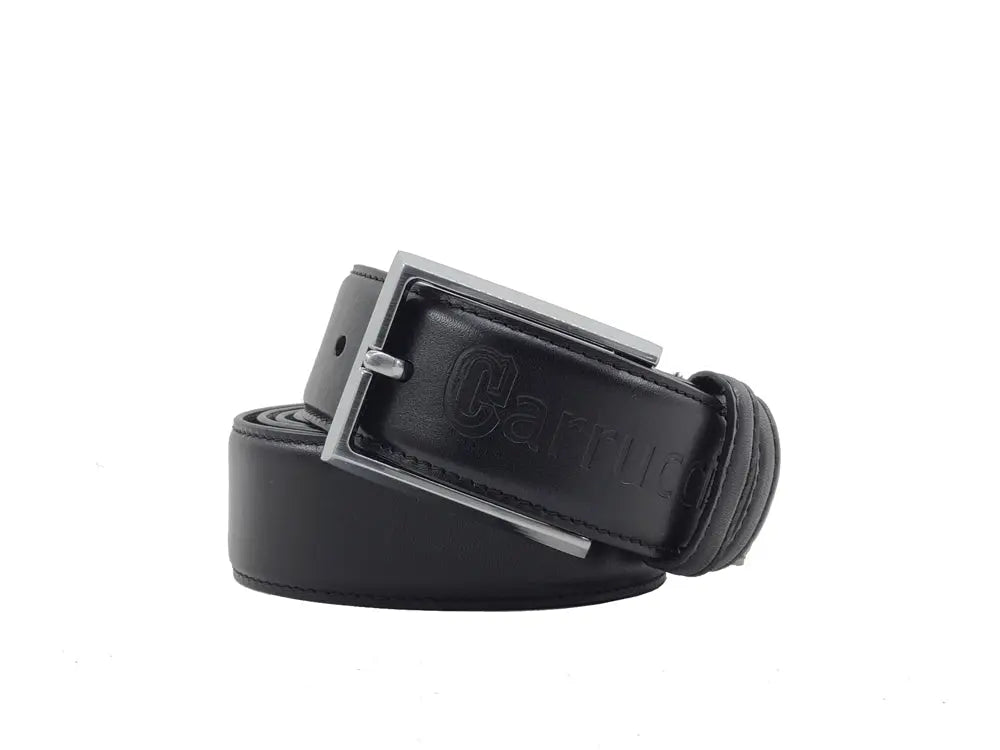 Carrucci Burnished Calfskin Leather Belt