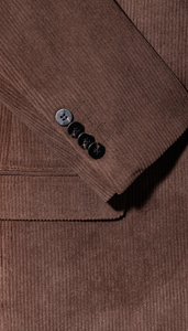 Mens Fall Fabric Cotton corduroy Suit - Winter Jacket and Pants in Color "Brown"