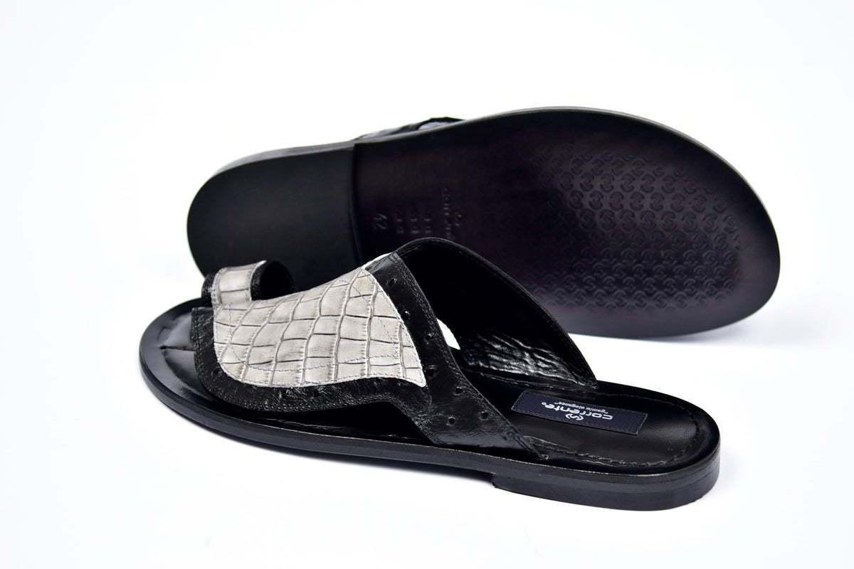 C0061-Corrente 5831 Sandal- Black-Grey