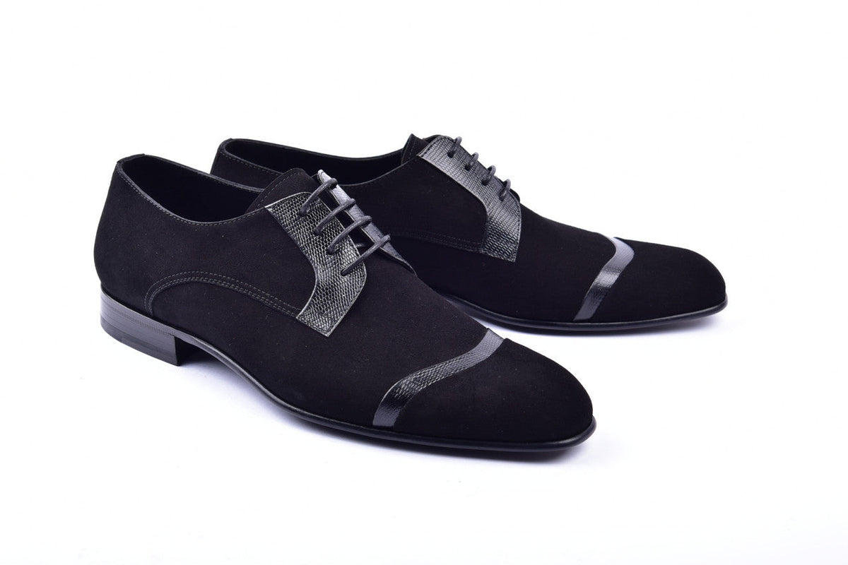 Corrente 2432 Suede Lace-Up - Black