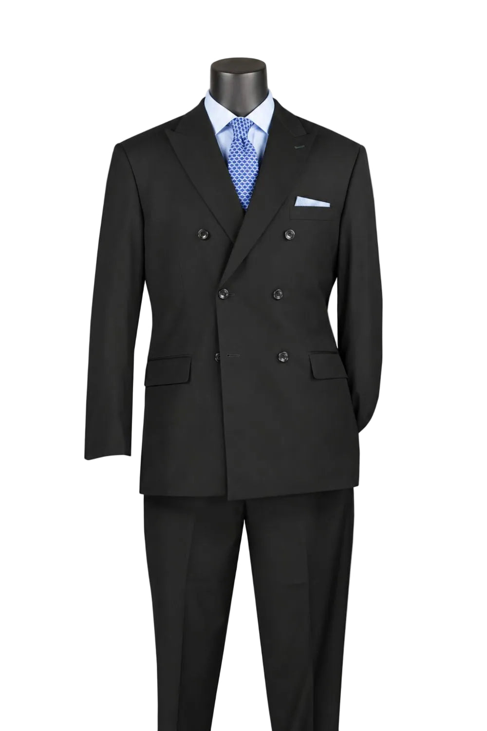 Ramses Collection - Regular Fit Double Breasted 2-Piece Suit with Adjustable Waistband Pants