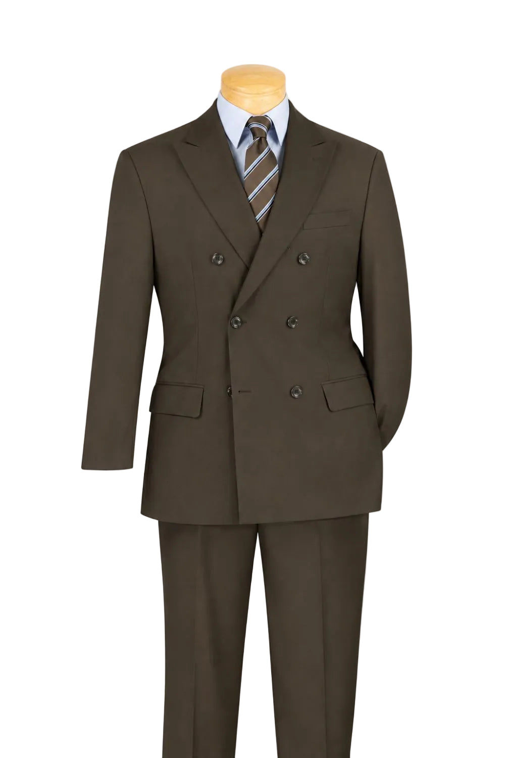 Ramses Collection - Regular Fit Double Breasted 2-Piece Suit with Adjustable Waistband Pants