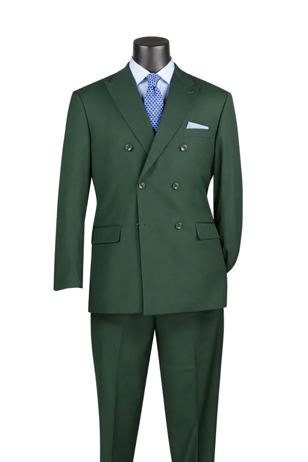 Ramses Collection - Regular Fit Double Breasted 2-Piece Suit with Adjustable Waistband Pants