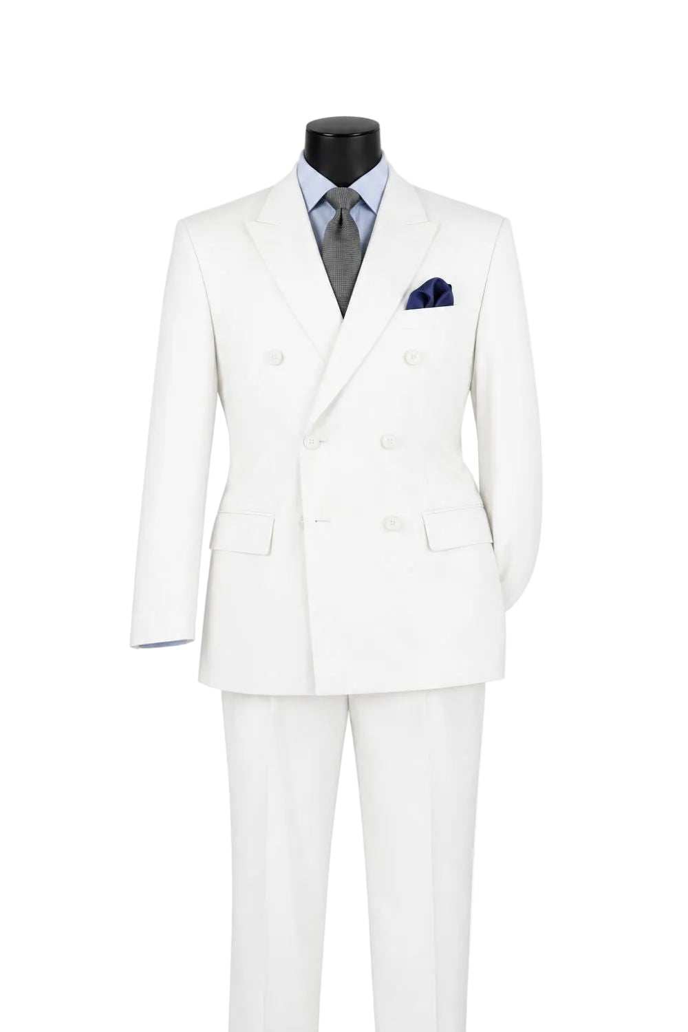 Ramses Collection - Regular Fit Double Breasted 2-Piece Suit with Adjustable Waistband Pants