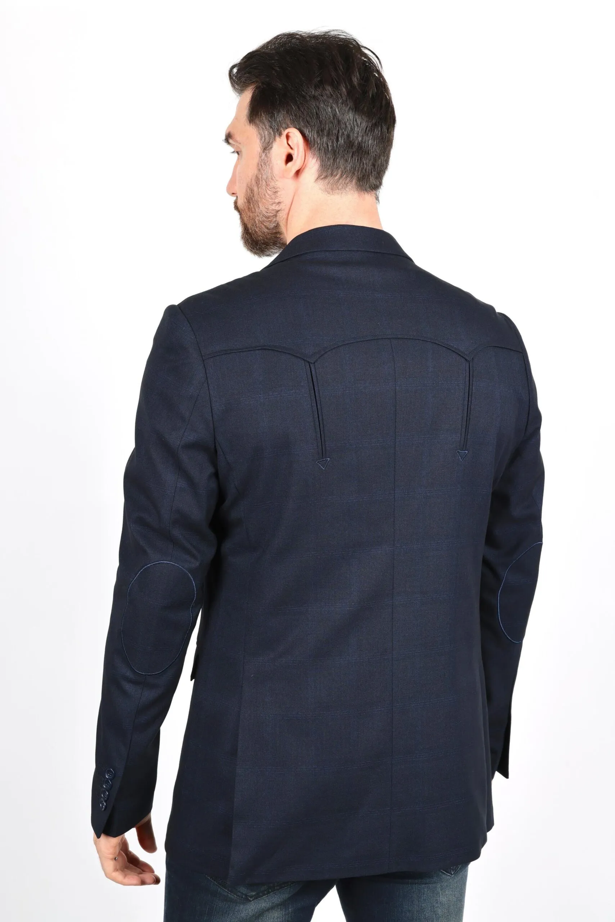 Mens Navy Western Blazer – Stylish Frontier Sport Coat