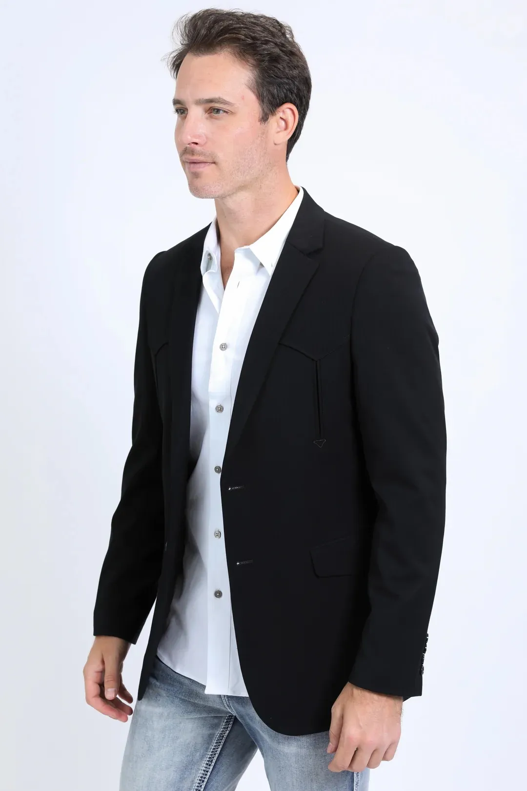 Black Western Sport Coat for Men – Bold Casual Blazer