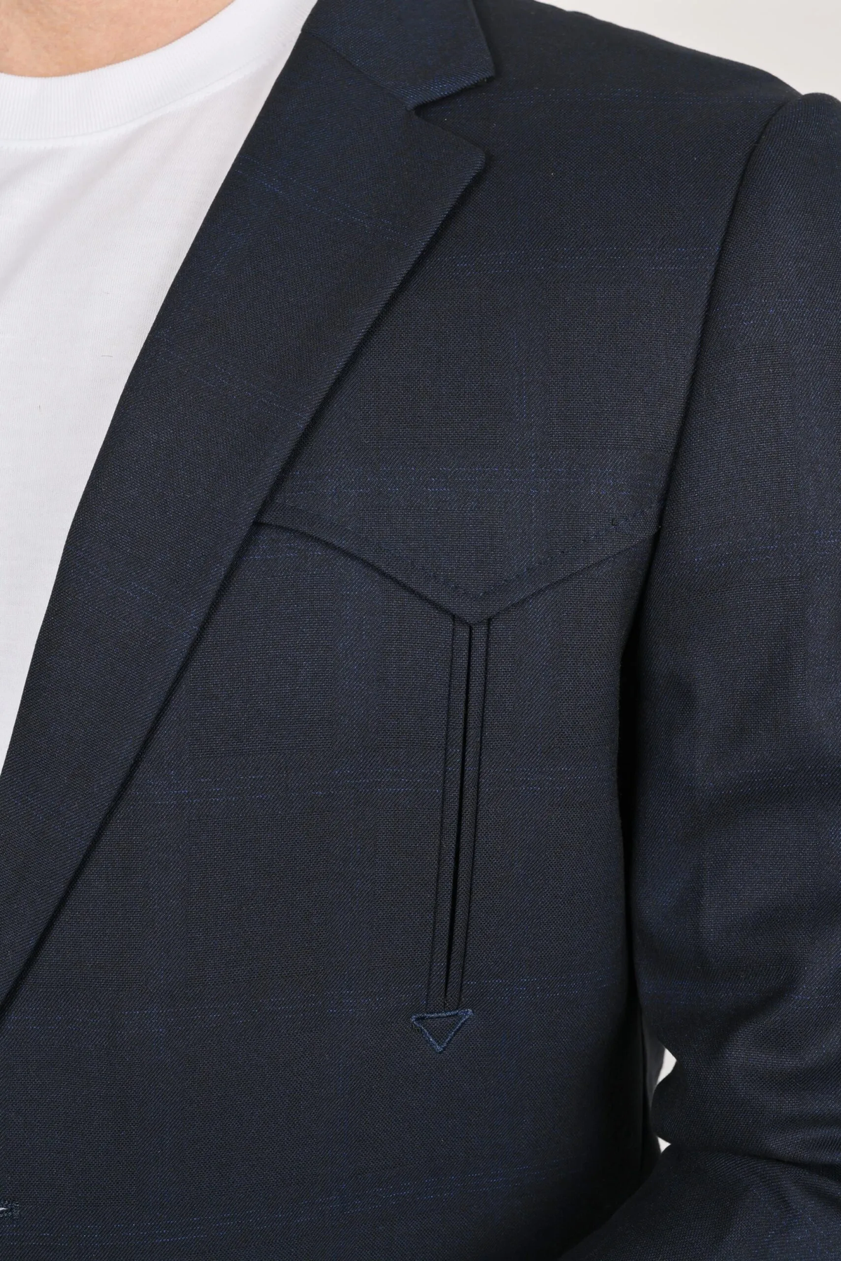 Mens Navy Western Blazer – Stylish Frontier Sport Coat