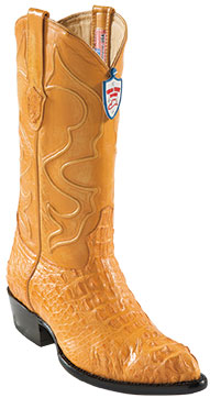 Wild West Buttercup J-Toe Caiman ~ World Best Alligator ~ Gator Skin Hornback Cowboy Boots