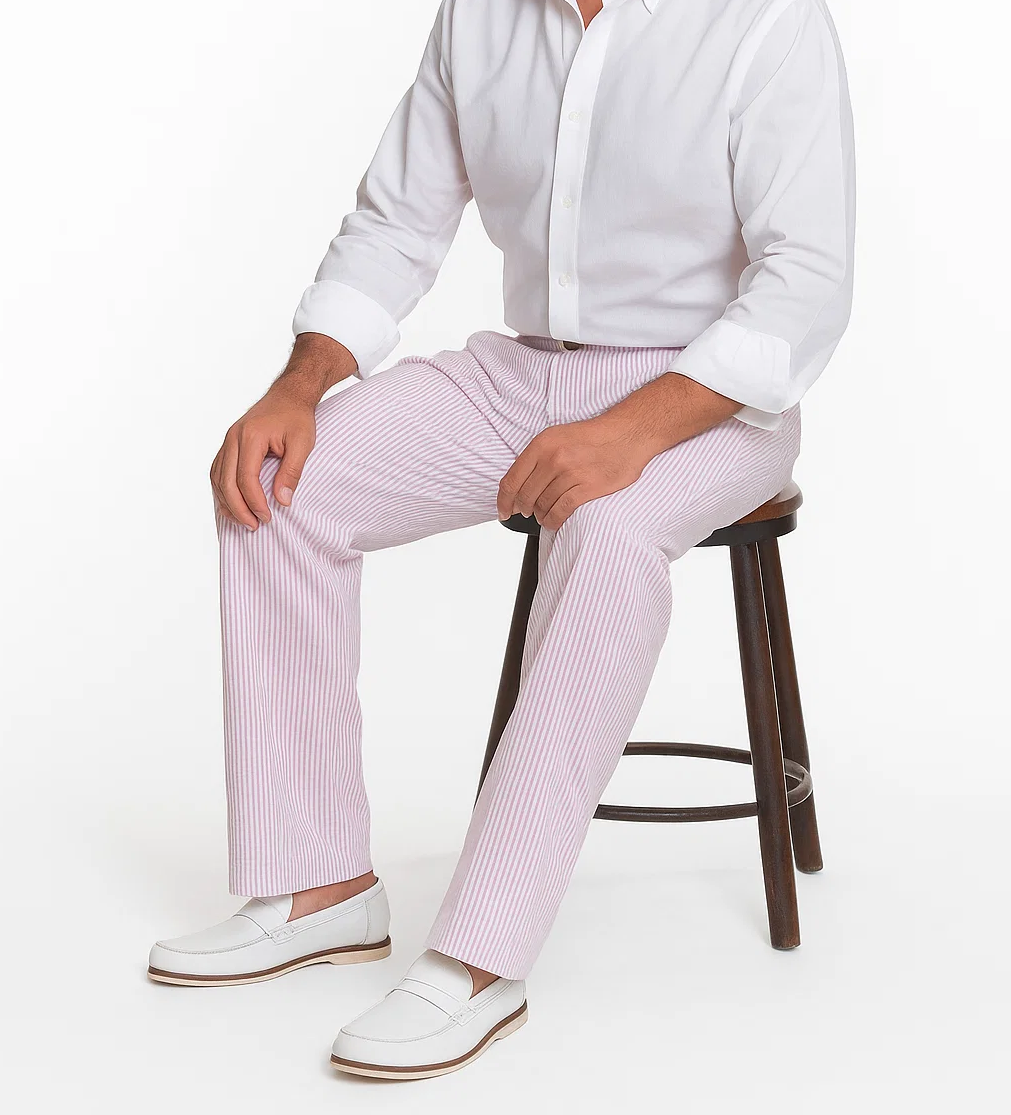 Men's Purple Lavender Seersucker Sear sucker suit dress pants