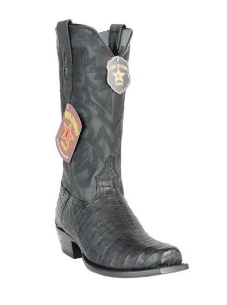 Men's 7 Toe Style Leather Los Altos Boots Genuine Caiman Belly Gray Dress Cowboy Boot Cheap Priced For Sale Online Handcrafted