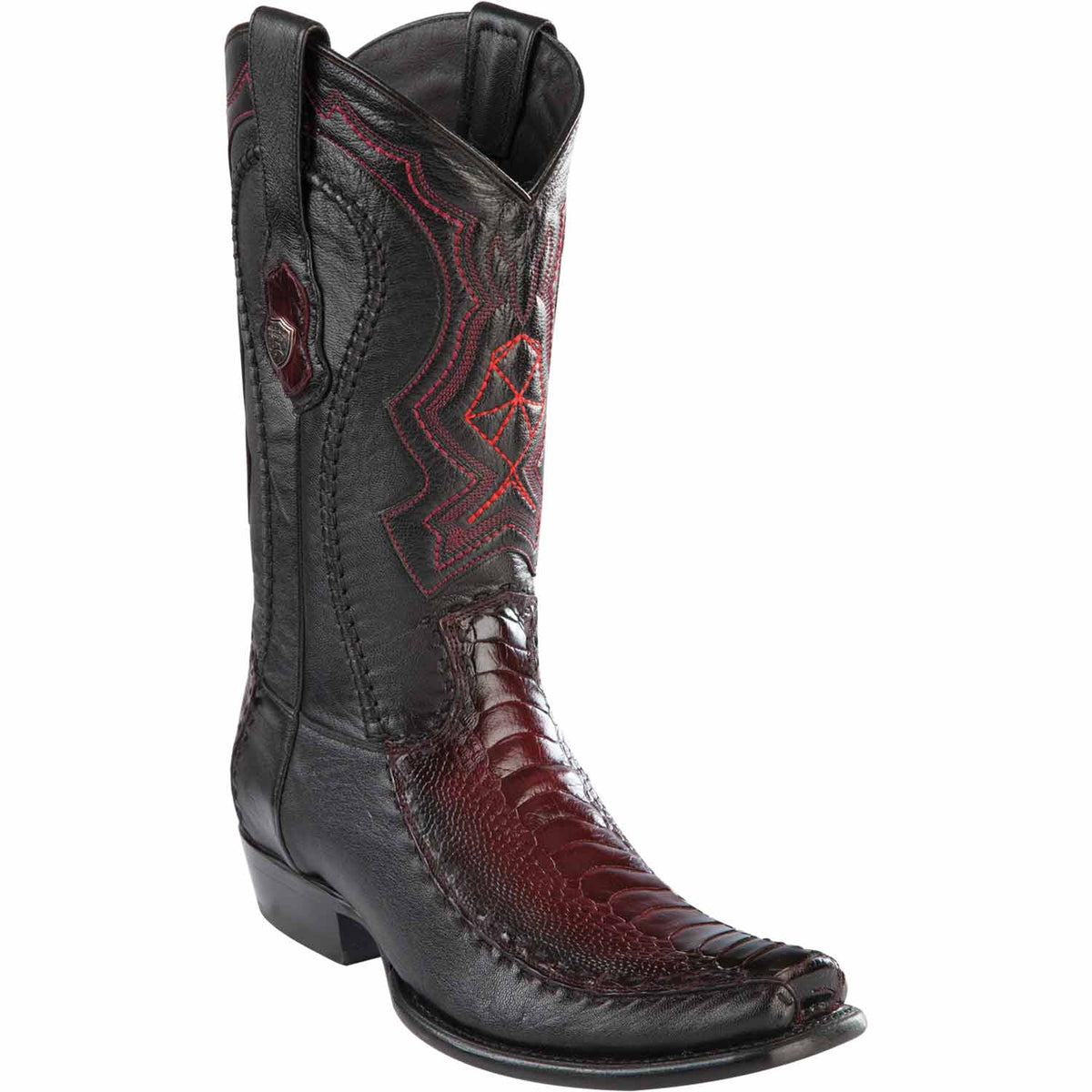 Men's Wild West Ostrich Leg with Deer Dubai Toe Boots 279F05