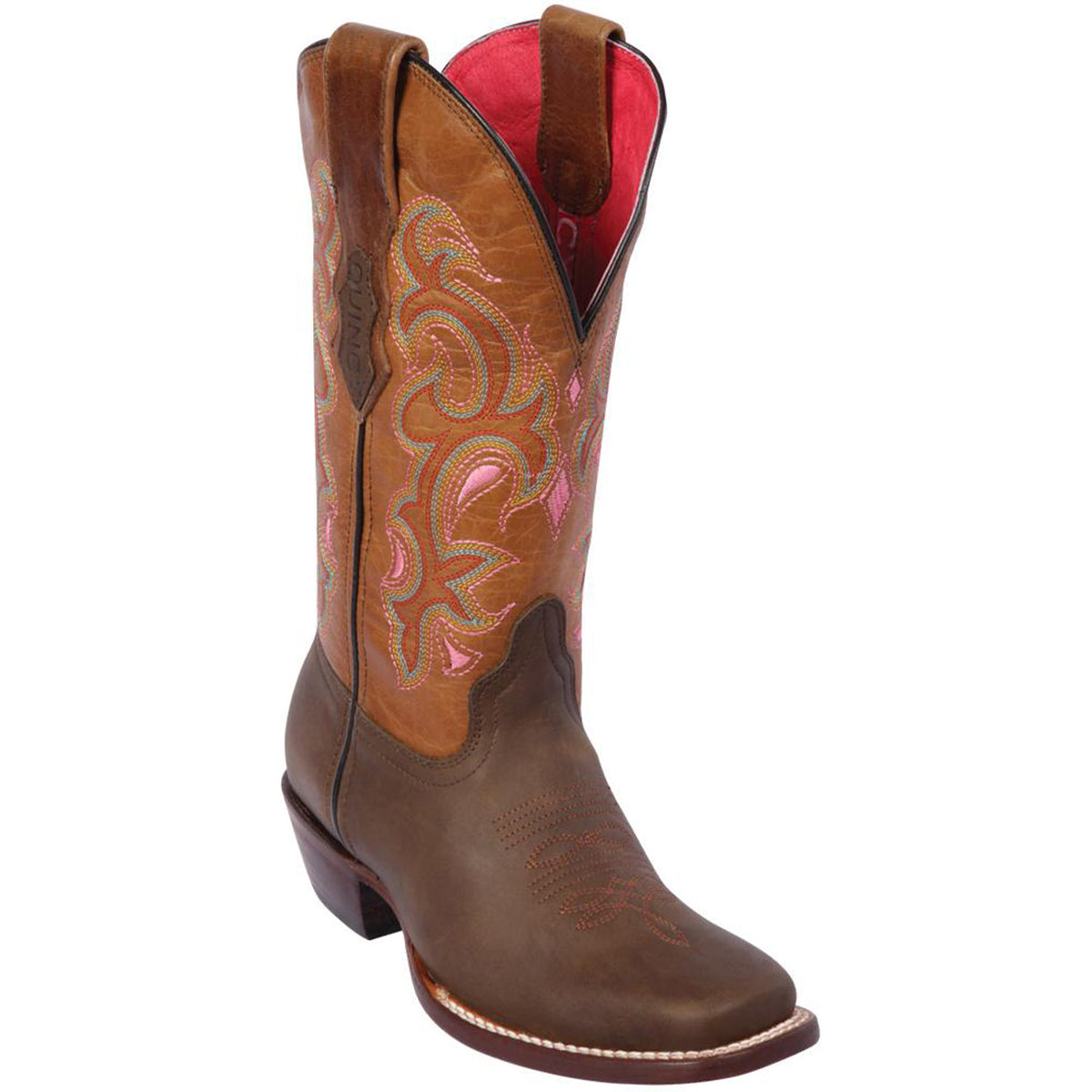 Brown Square Toe Cowgirl Boots