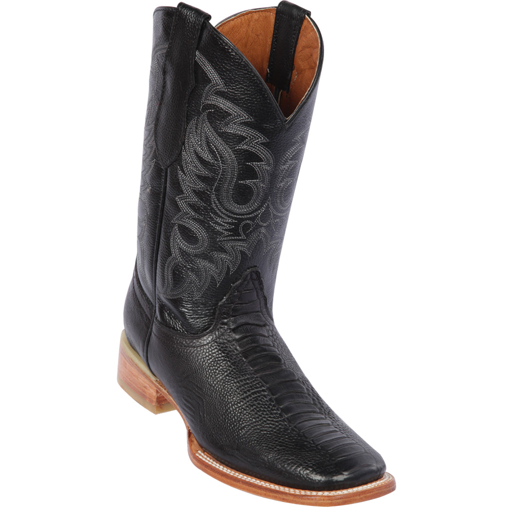 Mens Ostrich Leg Print Boots