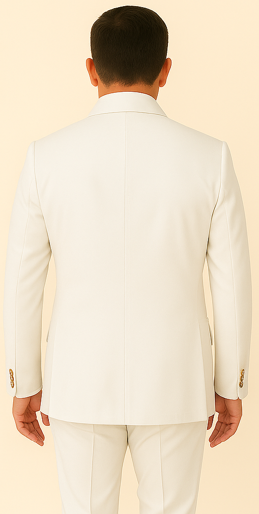 Rossi Man DUKE RM1762 Slim Fit 3-Piece White Suit – Modern Formalwear for Men