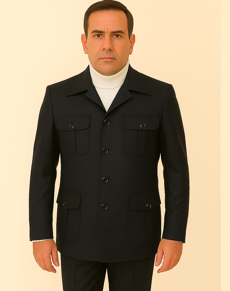 Rossi Man DUKE RM1769 – Slim Fit Black 3-Piece Suit for Men | Modern Formalwear