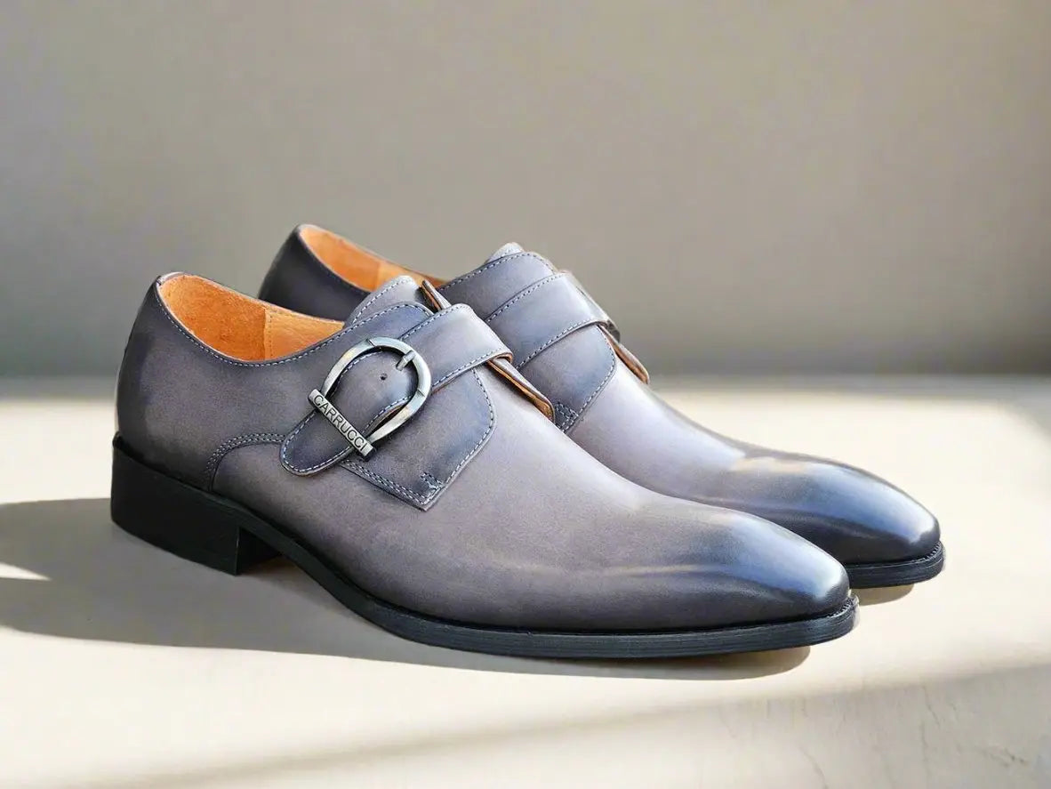 Carrucci Signature Buckle Monk Strap Shoe