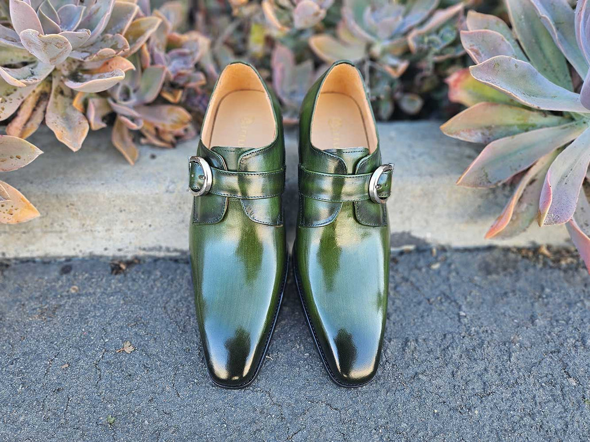 Carrucci Signature Buckle Monk Strap Shoe
