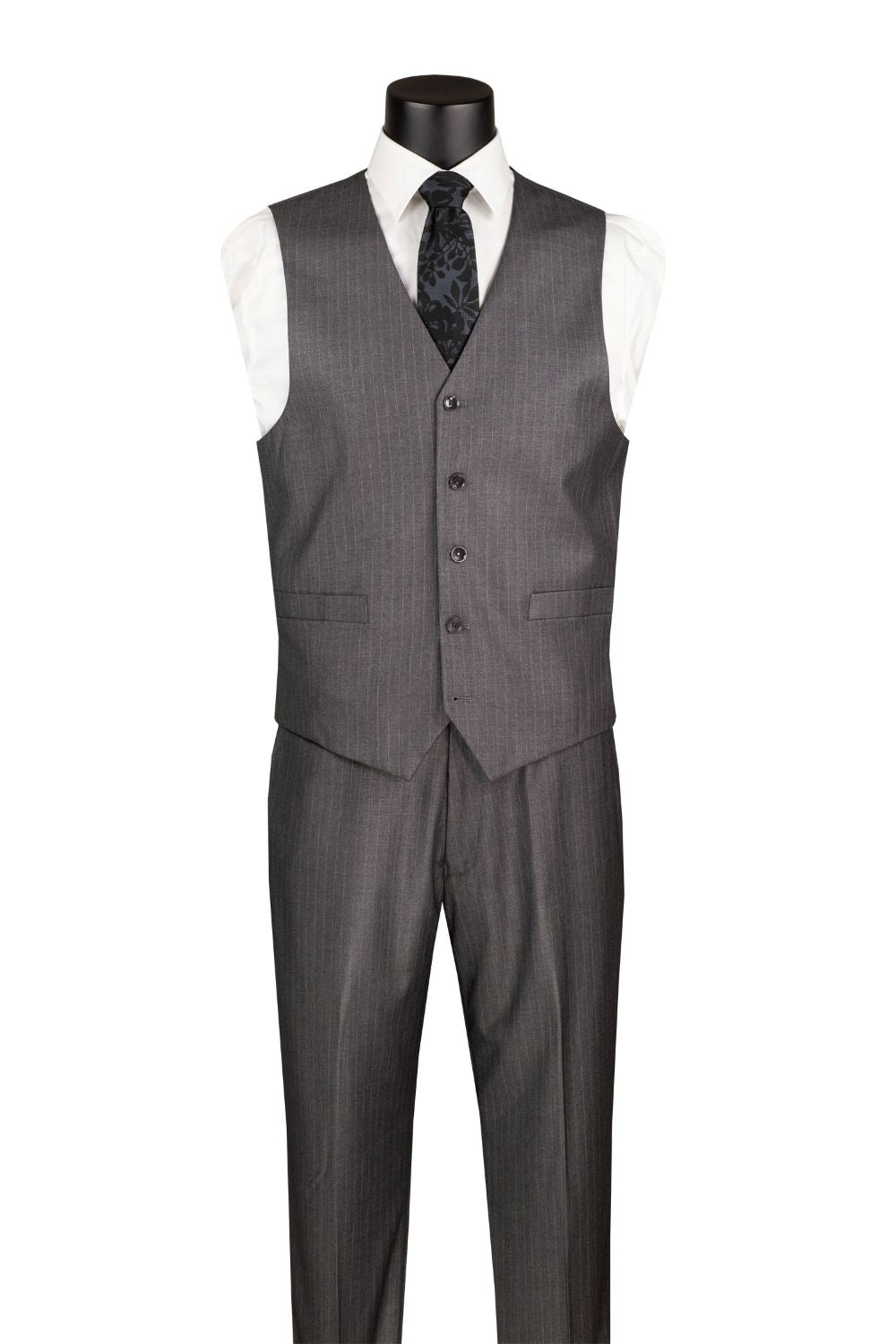 Sovana Collection - Regular Fit 3-Piece Suit 2 Button Tone-on-Tone Stripe