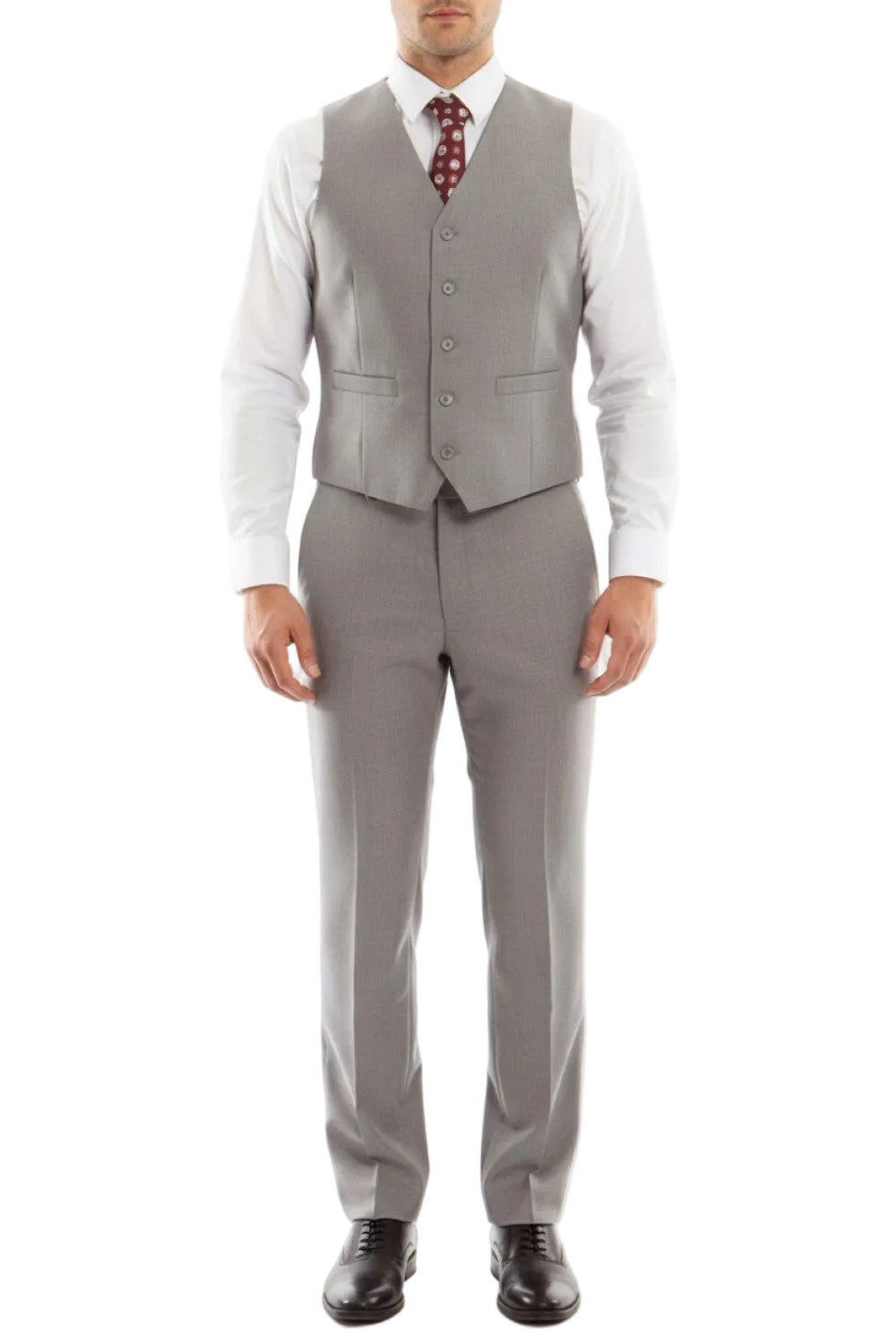 Arezzo Collection - 100% Wool Modern Fit Italian Style 3-Piece Suit