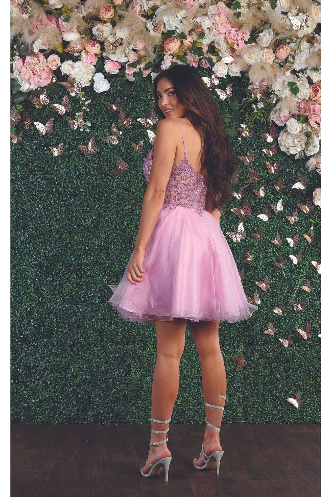 Quince Dama Dresses - Short Quinceanera Dresses in Color Pink