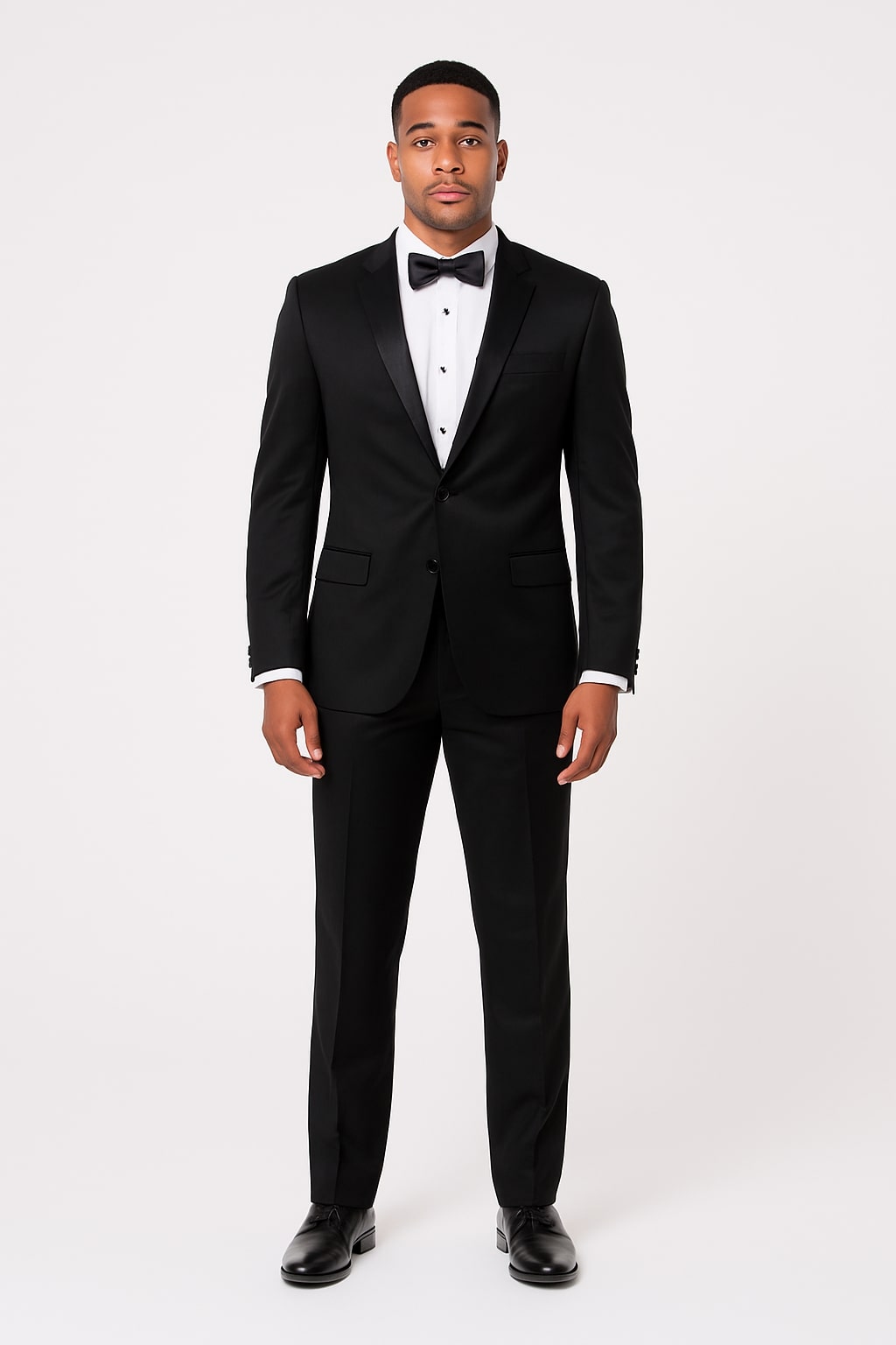 Black Satin Tuxedo Set – 4-Piece Style for Weddings & Proms