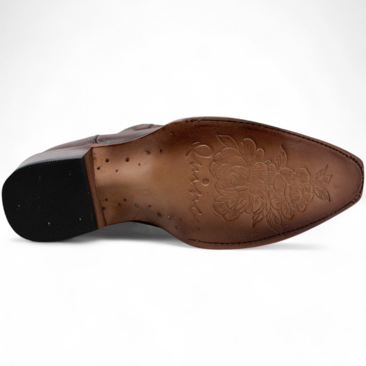 Botas Altas de Cuero Original para Mujer Color Miel Q34T8351