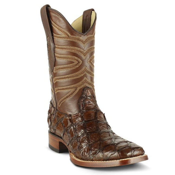 Botas de Pescado Pirarucu Original en Horma Rodeo Cuadrada