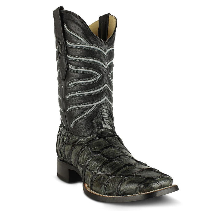 Botas de Pescado Pirarucu Original en Horma Rodeo Cuadrada LAB