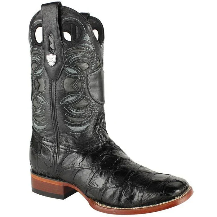 Botas de Pescado Pirarucu Original en Horma Rodeo Cuadrada WW