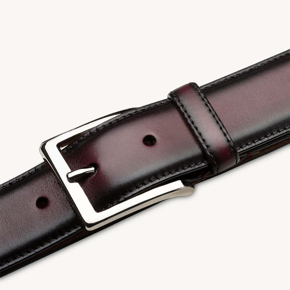 Mezlan Classic Patina Calfskin Belt