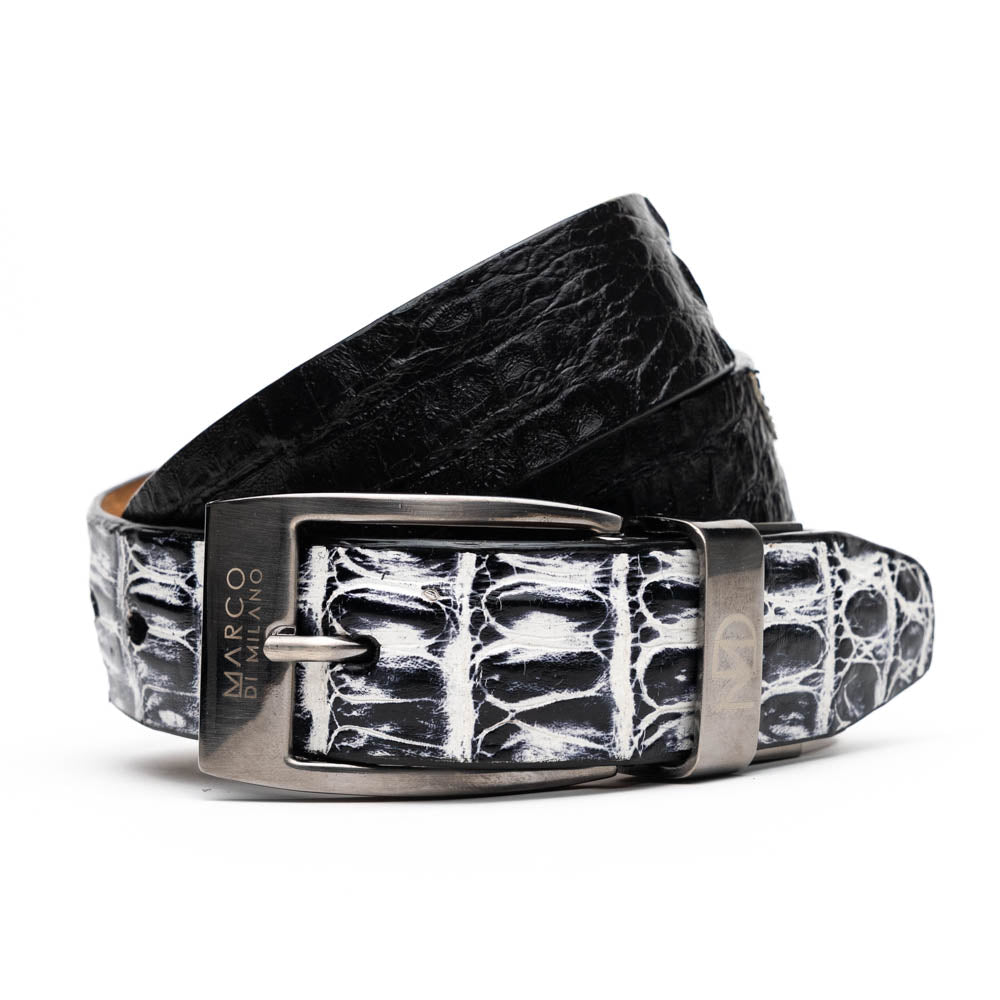 Marco Di Milano Caribe Belt Newspaper / Black