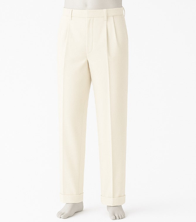 Mens Pleated Pants - Classic Style Slacks